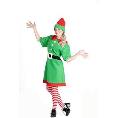 Ciao Elf Christmas maskeraddräkt, grön, röd, en storlek, 25306 Ciao Elf Christmas maskeraddräkt, grön, röd, en storlek, 25306