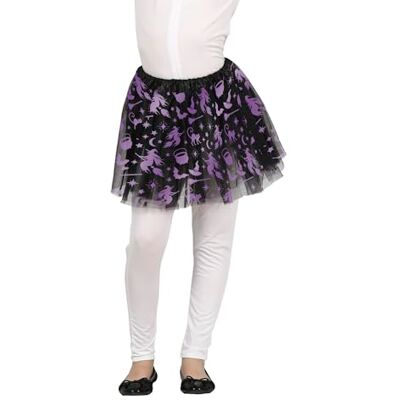 FIESTAS GUIRCA Tutu Black Witch (30 cm) Barntillbehör för Halloween-kostym och häxfester perfekt för pojkar och flickor svart och lila FIESTAS GUIRCA Tutu Black Witch (30 cm) Barntillbehör för Halloween-kostym och häxfester perfekt för pojkar och flickor svart och lila