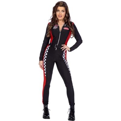 WILBERS & WILBERS 4610 – racerförare kostym dam, race jumpsuit med bälte, sexig motorsportoutfit för karneval, temafest WILBERS & WILBERS 4610 – racerförare kostym dam, race jumpsuit med bälte, sexig motorsportoutfit för karneval, temafest