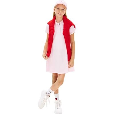 Tommy Hilfiger Flickors veckad poloklänning Ss KG0KG08342 klänningar, rosa (tidigt rosa) 5 år Tommy Hilfiger Flickors veckad poloklänning Ss KG0KG08342 klänningar, rosa (tidigt rosa) 5 år