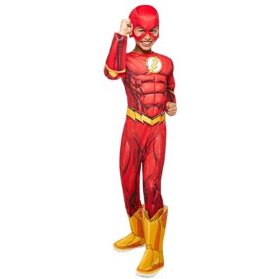 Rubie's Rubies officiella DC superhjälte The Flash Deluxe barnkostym, barnstorlek liten ålder 3-4 år, flerfärgad halloween Rubie's Rubies officiella DC superhjälte The Flash Deluxe barnkostym, barnstorlek liten ålder 3-4 år, flerfärgad halloween