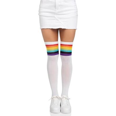 Leg Avenue 6612 Over The Rainbow Thigh Highs, Einheitsgröße, Mehrfarbig Leg Avenue 6612 Over The Rainbow Thigh Highs, Einheitsgröße, Mehrfarbig