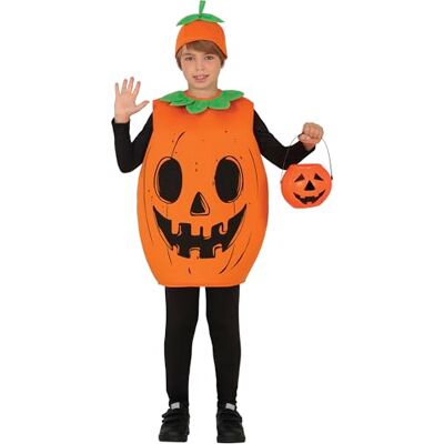 FIESTAS GUIRCA Pumpa kostym för barn (7–9 år) hatt och kostym halloweendräkter, karneval och maskeradfester perfekt för pojkar och flickor orange FIESTAS GUIRCA Pumpa kostym för barn (7–9 år) hatt och kostym halloweendräkter, karneval och maskeradfester perfekt för pojkar och flickor orange