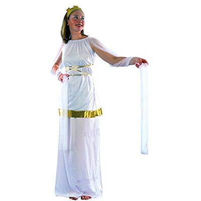 Ciao Blommor Paolo – Poppaea Sabina antik romersk kostym dam vuxna kvinnor, vit, storlek 40–42, 62131 Ciao Blommor Paolo – Poppaea Sabina antik romersk kostym dam vuxna kvinnor, vit, storlek 40–42, 62131
