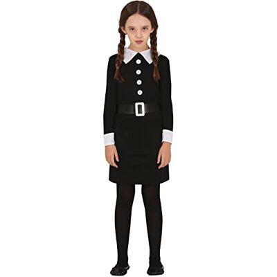 FIESTAS GUIRCA Goth Familj Flicka Kostym Svart Klänning Kostym Flicka Halloween 14-16 År Tonåring FIESTAS GUIRCA Goth Familj Flicka Kostym Svart Klänning Kostym Flicka Halloween 14-16 År Tonåring