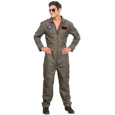 Chaks – Kostym pilot, dräkt, uniform för karneval, temafest Chaks – Kostym pilot, dräkt, uniform för karneval, temafest