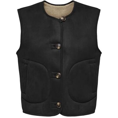 ONLY Onlnico Bonded Rev väst CS Otw, svart, L dam, Svart, L ONLY Onlnico Bonded Rev väst CS Otw, svart, L dam, Svart, L