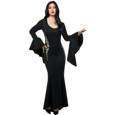 Rubie's Rubies dam onsdag tv-show Morticia Addams kostym klänning, Som visat, L Rubie's Rubies dam onsdag tv-show Morticia Addams kostym klänning, Som visat, L