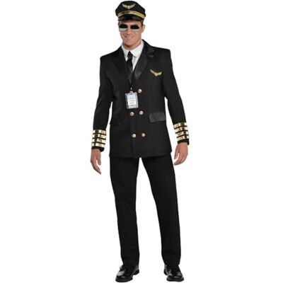 amscan (PKT) (844183-55) Vuxen herr-Captain Wingman-kostym (medium) amscan (PKT) (844183-55) Vuxen herr-Captain Wingman-kostym (medium)