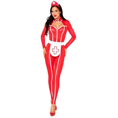 Leg Avenue Hospital Heartbreaker Women’s Catsuit Costume – Size M – Red Leg Avenue Hospital Heartbreaker Women’s Catsuit Costume – Size M – Red