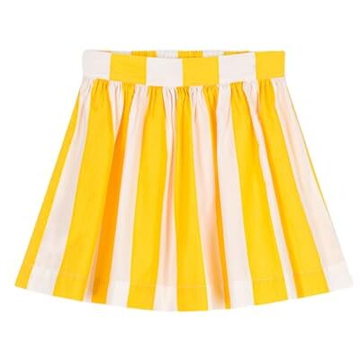 Petit Bateau kjol för flickor, Vit/gul, 12 anni Petit Bateau kjol för flickor, Vit/gul, 12 anni