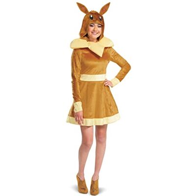 Disguise 170839V-EU-V2 EEVEE DELUXE Vuxna Pokemon utklädning och tillbehör, brun, UK 8-10 Disguise 170839V-EU-V2 EEVEE DELUXE Vuxna Pokemon utklädning och tillbehör, brun, UK 8-10
