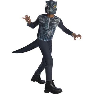 Rubie's Rubies kostym Velociraptor OPP Billig dinosaurie för pojkar och flickor, Jumpsuit med svans och mask, Univesal Jurassic World Officer för Carnival, Jul, Födelsedag, Fester och Halloween Rubie's Rubies kostym Velociraptor OPP Billig dinosaurie för pojkar och flickor, Jumpsuit med svans och mask, Univesal Jurassic World Officer för Carnival, Jul, Födelsedag, Fester och Halloween