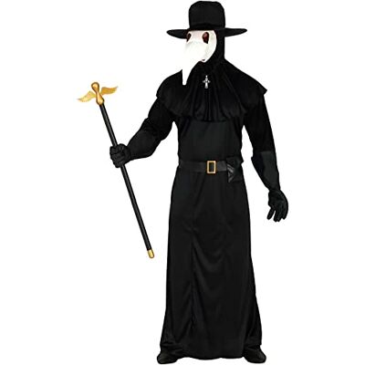 FIESTAS GUIRCA Läkare med svart död inkluderar näbb mask för fågel halloween kostym herr storlek 52-54 L FIESTAS GUIRCA Läkare med svart död inkluderar näbb mask för fågel halloween kostym herr storlek 52-54 L