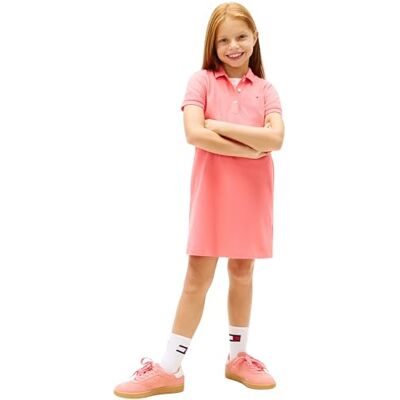 Tommy Hilfiger Girl's Essential Polo Dress KG0KG08564 klänningar, rosa (Tropical Blush), 6 år Tommy Hilfiger Girl's Essential Polo Dress KG0KG08564 klänningar, rosa (Tropical Blush), 6 år