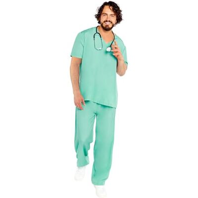 Amscan Grön Läkare Scrubs Unisex Vuxen Kostym - Kostymer Amscan Grön Läkare Scrubs Unisex Vuxen Kostym - Kostymer