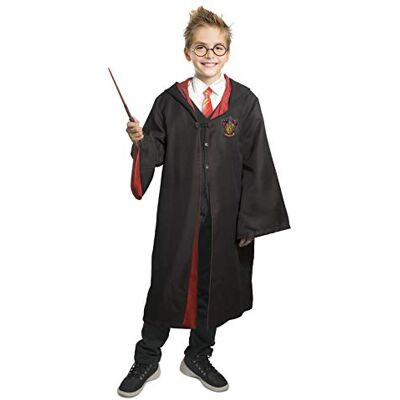 Ciao - Harry Potter Deluxe costume disguise boy official (Size 7-9 years) with embroidered emblem and wand Ciao - Harry Potter Deluxe costume disguise boy official (Size 7-9 years) with embroidered emblem and wand
