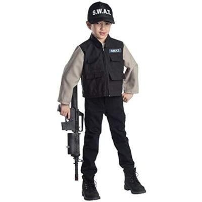 Dress Up America låtsades Barnets SWAT Kostym Storlek Toddler4 Small (3-6 år) Dress Up America låtsades Barnets SWAT Kostym Storlek Toddler4 Small (3-6 år)