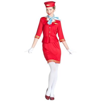 Boland Flygvärdinna kostym i 6 delar för temafester halloween eller karneval flygvärdinna Boland Flygvärdinna kostym i 6 delar för temafester halloween eller karneval flygvärdinna