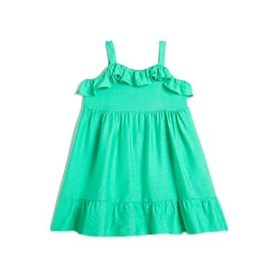 Koton flickor Ruffle Dress Thin Strappy Viscose Fabric Klänning Koton flickor Ruffle Dress Thin Strappy Viscose Fabric Klänning