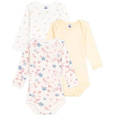 Petit Bateau Liten och nätt Bateau bebis flickors kroppsdräkt (paket med 3) Petit Bateau Liten och nätt Bateau bebis flickors kroppsdräkt (paket med 3)