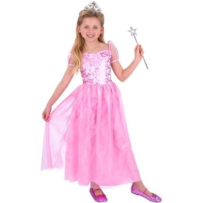Smiffys Good Witch Fairy kostym med klänning tiara och trollstav dam rosa glittrande halloween maskeraddräkt, ålder 10-12 Smiffys Good Witch Fairy kostym med klänning tiara och trollstav dam rosa glittrande halloween maskeraddräkt, ålder 10-12