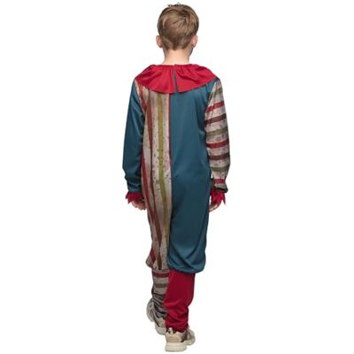 Boland – Barnkostym, onda clown, skräckclown, kostym för barn, karnevaldräkt, halloween Boland – Barnkostym, onda clown, skräckclown, kostym för barn, karnevaldräkt, halloween