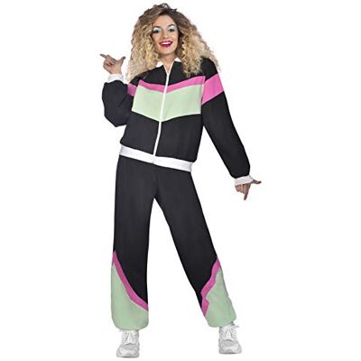 Amscan - 80s Retro Tracksuit - Svart - Kostym Amscan - 80s Retro Tracksuit - Svart - Kostym