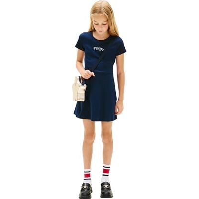 Tommy Hilfiger flickor Skater Dress Ss Kg0kg09284 Utsvängd klänning Tommy Hilfiger flickor Skater Dress Ss Kg0kg09284 Utsvängd klänning