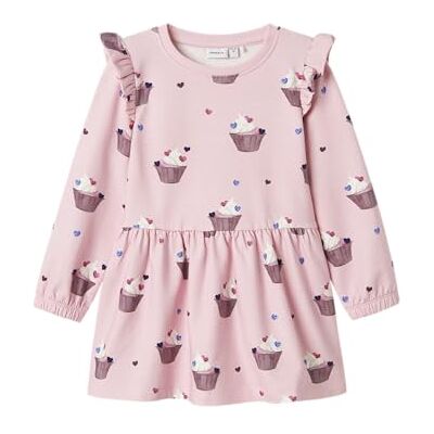 NAME IT NAMN IT Flickans Nmfnaya Sweat Dress Bru, Sweet Dreams, 92, Söta drömmar, 92 NAME IT NAMN IT Flickans Nmfnaya Sweat Dress Bru, Sweet Dreams, 92, Söta drömmar, 92