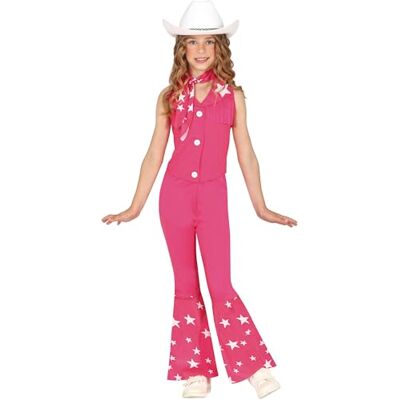 FIESTAS GUIRCA Kostym flicka rosa cowgirl Rodeo Country Docka Barndräkter flickor Flickor Ålder 7–9 år FIESTAS GUIRCA Kostym flicka rosa cowgirl Rodeo Country Docka Barndräkter flickor Flickor Ålder 7–9 år