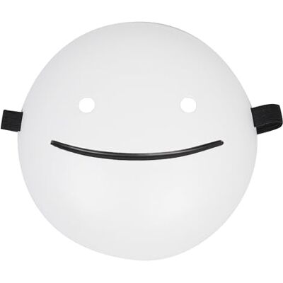 RRANYF Drömmask, Halloween vit leende mask, drömmen – mask musiksång video samma, sångare mask, fest, dans, cosplay rekvisita RRANYF Drömmask, Halloween vit leende mask, drömmen – mask musiksång video samma, sångare mask, fest, dans, cosplay rekvisita