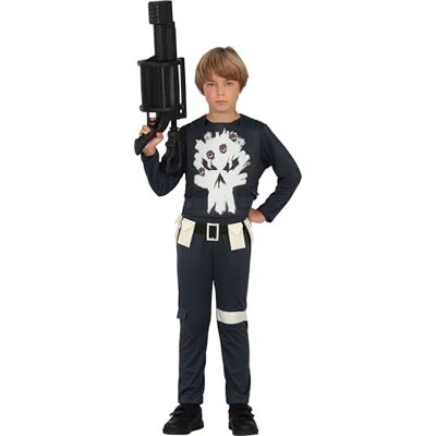 FIESTAS GUIRCA Barnens Revenger-kostym (7–9 år) väst, bälte och jumpsuit superhjältar, skurkar och militära kostymer för Halloween och maskeradfester perfekt för barn blå FIESTAS GUIRCA Barnens Revenger-kostym (7–9 år) väst, bälte och jumpsuit superhjältar, skurkar och militära kostymer för Halloween och maskeradfester perfekt för barn blå