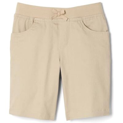 French Toast Långärmad modern Peter Pan-blus för flickor Vävda twillshorts med stickat midjeband; bermudashängd; skoluniform shorts; erbjuds i standard och plusstorlekar French Toast Långärmad modern Peter Pan-blus för flickor Vävda twillshorts med stickat midjeband; bermudashängd; skoluniform shorts; erbjuds i standard och plusstorlekar