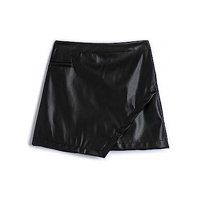 Koton flickor Faux Leather Mini Skirt Envelop Elastic Waistband kjol Koton flickor Faux Leather Mini Skirt Envelop Elastic Waistband kjol