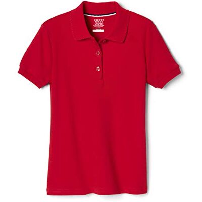 French Toast Kortärmad pikétröja med picotkrage, skoluniform för flickor, Röd, 6 år French Toast Kortärmad pikétröja med picotkrage, skoluniform för flickor, Röd, 6 år