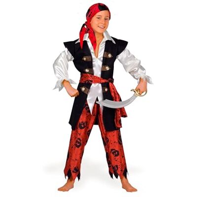 Ciao -Pirata barndräkt (8-10 år), röd/svart/vit, 10185.8-10 Ciao -Pirata barndräkt (8-10 år), röd/svart/vit, 10185.8-10