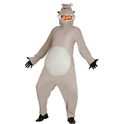 FIESTAS GUIRCA Vuxen grå flodhästdräkt FIESTAS GUIRCA Vuxen grå flodhästdräkt