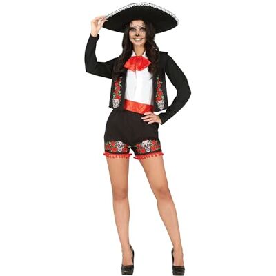 FIESTAS GUIRCA Vuxen Catrina Singer Kostym (38-40/M) Skjorta, Jacka, Bälte och Byxor Dag of the Dead, Halloween och Maskeradfester Perfekt för kvinnor Svart och Vitt FIESTAS GUIRCA Vuxen Catrina Singer Kostym (38-40/M) Skjorta, Jacka, Bälte och Byxor Dag of the Dead, Halloween och Maskeradfester Perfekt för kvinnor Svart och Vitt