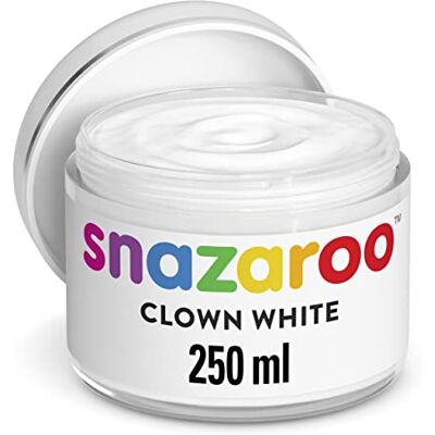 Snazaroo Clown vit krämig vattenbaserad ansiktsfärg 250 ml Snazaroo Clown vit krämig vattenbaserad ansiktsfärg 250 ml