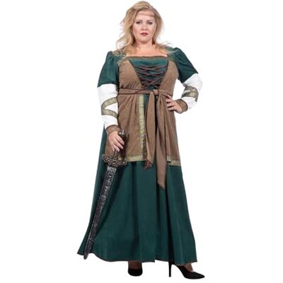 WILBERS & WILBERS 320470 – vikingakostym dam, lång vikingaklänning för medeltida krigare, karneval, LARP WILBERS & WILBERS 320470 – vikingakostym dam, lång vikingaklänning för medeltida krigare, karneval, LARP