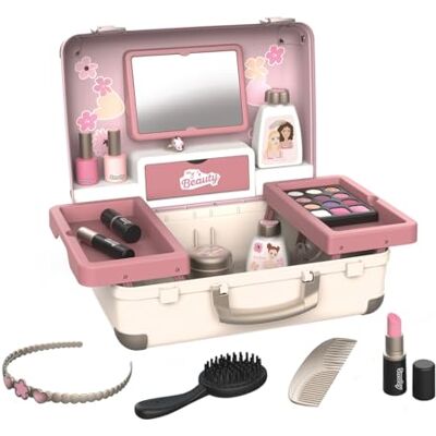 Smoby My Beauty Vanity Frisyr, nagelkonst, smink lätt att bära infällbara surfplattor 13 tillbehör Från 3 år tillverkad i Frankrike Smoby My Beauty Vanity Frisyr, nagelkonst, smink lätt att bära infällbara surfplattor 13 tillbehör Från 3 år tillverkad i Frankrike