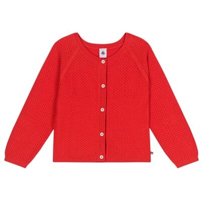 Petit Bateau Kofta för flickor, Färg: röd, 6 �r Petit Bateau Kofta för flickor, Färg: röd, 6 �r