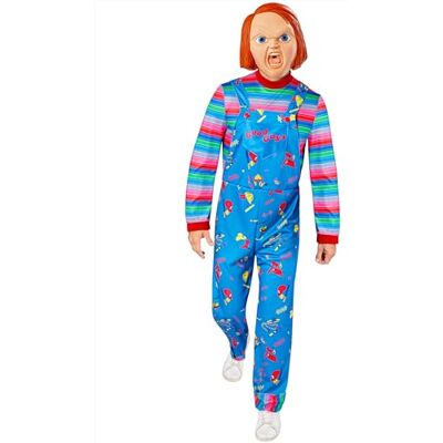 Rubie's Rubies mäns barnlek 2 vuxen chucky kostym overall och mask, Som visat, L Rubie's Rubies mäns barnlek 2 vuxen chucky kostym overall och mask, Som visat, L