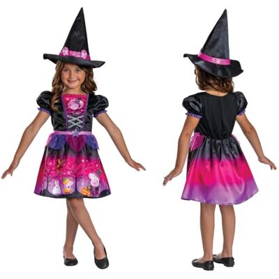 Peppa Pig Häxdräkt av Disguise officiellt licensierad häxdräkt, perfekt för halloween och utklädningsspel för småbarn. Peppa Pig Häxdräkt av Disguise officiellt licensierad häxdräkt, perfekt för halloween och utklädningsspel för småbarn.
