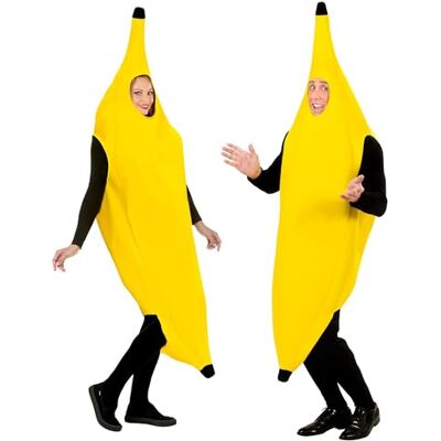 W WIDMANN MILANO Party Fashion – Kostym banan för vuxna, mat, frukt, karnevalskostymer W WIDMANN MILANO Party Fashion – Kostym banan för vuxna, mat, frukt, karnevalskostymer