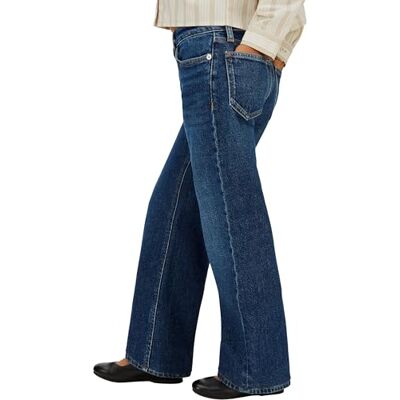 Calvin flickor Lös Hr Wide Leg Auth Dark Bl C Dnm Ig0ig02710 Calvin flickor Lös Hr Wide Leg Auth Dark Bl C Dnm Ig0ig02710