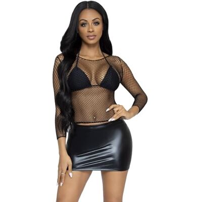 Leg Avenue Spandex Grobmaschige Netz Shirts Model 8278 Einheitsgröße Schwarz, 1er Pack Leg Avenue Spandex Grobmaschige Netz Shirts Model 8278 Einheitsgröße Schwarz, 1er Pack