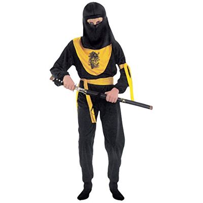 Ciao -Dragon Ninja Skorpion Kostym Barn (storlek 5–7 år), Svart, Gul, 61046.M Ciao -Dragon Ninja Skorpion Kostym Barn (storlek 5–7 år), Svart, Gul, 61046.M