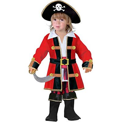 Ciao Capitano dei Pirati Costume Bambino (Taglia 2-3 anni) kostymer, röd/svart, år Ciao Capitano dei Pirati Costume Bambino (Taglia 2-3 anni) kostymer, röd/svart, år